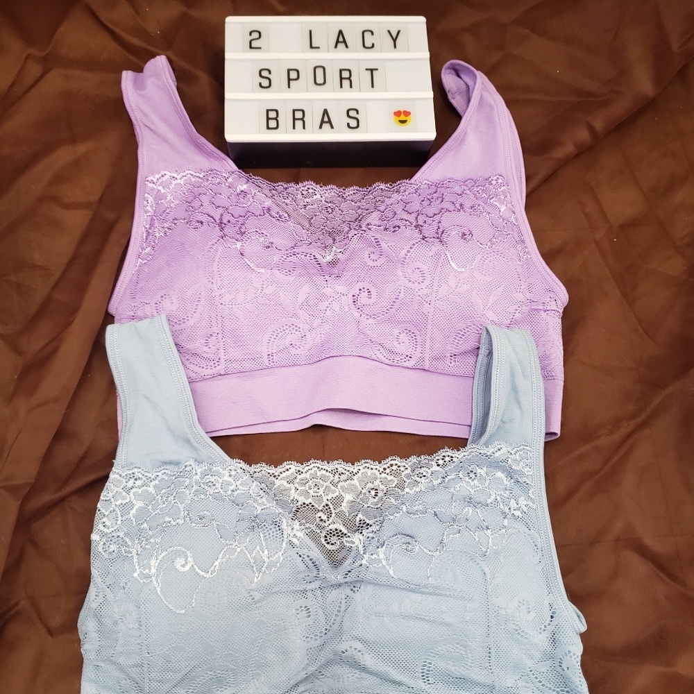 2 XXL lacy sports bras